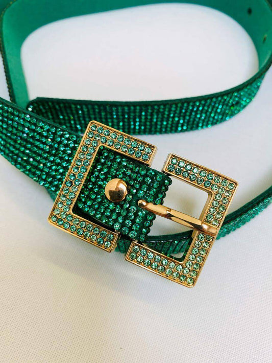 Grüner weicher Glitzergürtel