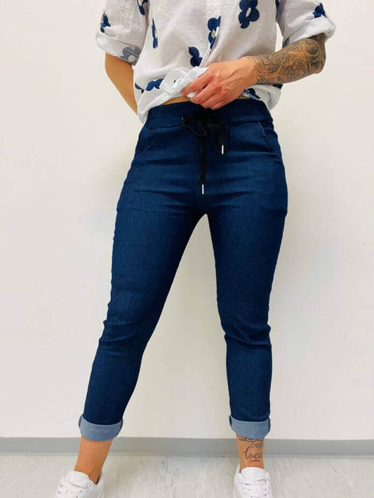 Angenehme Stoffhose mit Gummibund S-XXXL