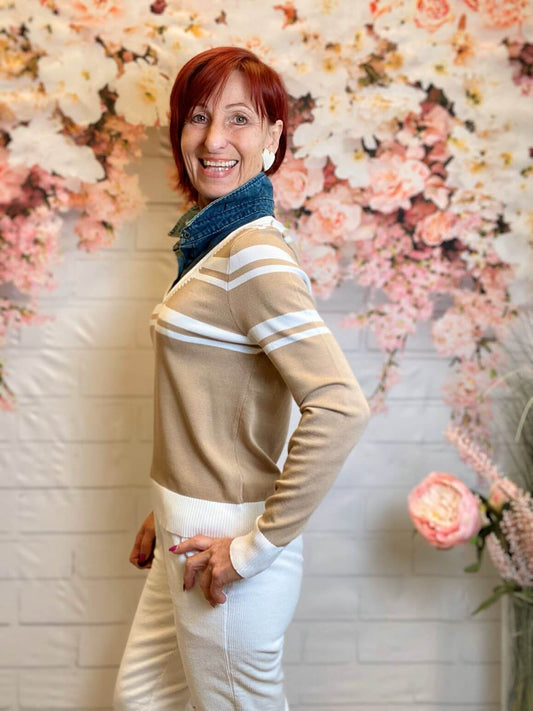 Langarmshirt mit Jeanskragen