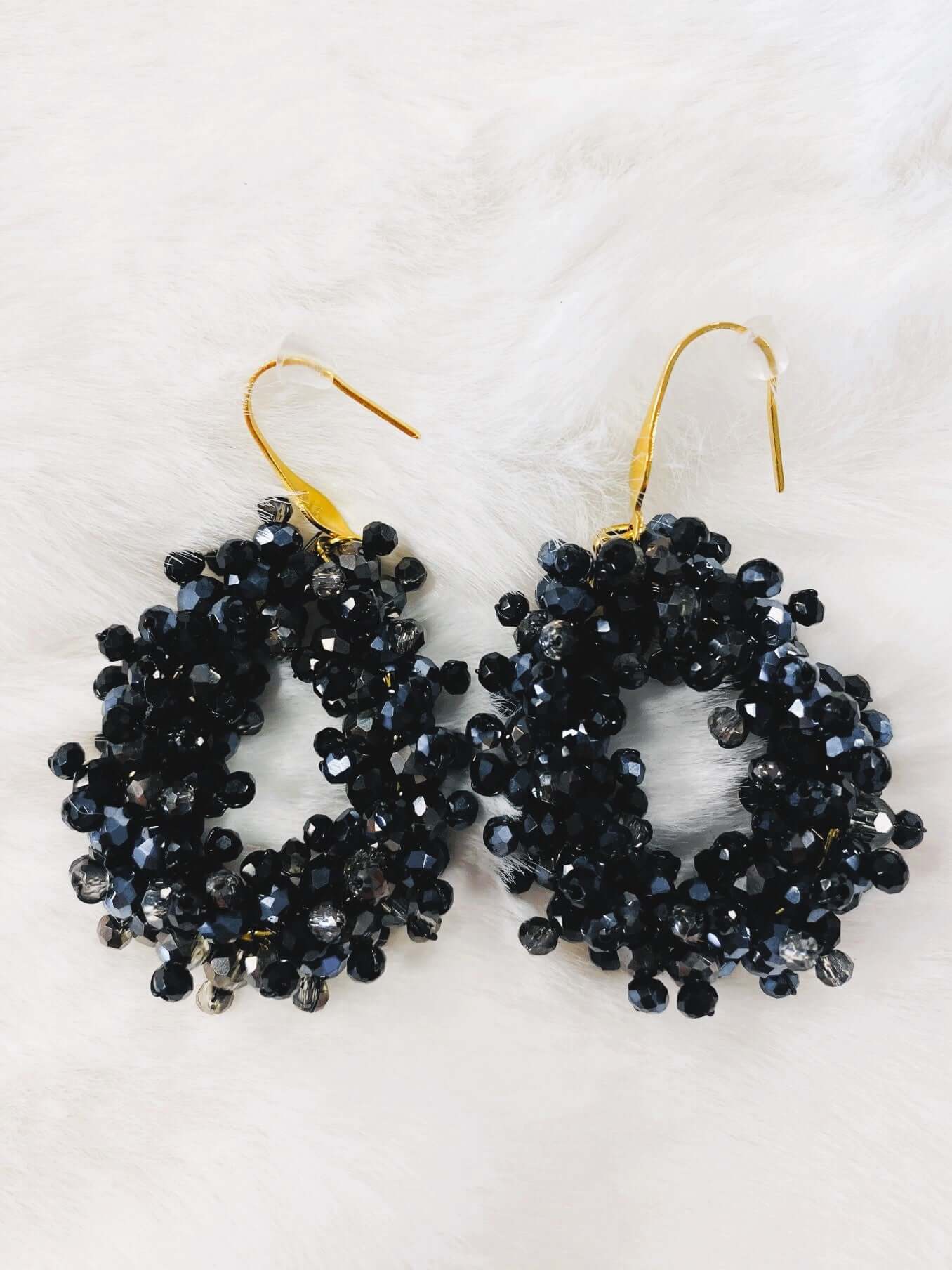 Funkelnde ovale Ohrringe