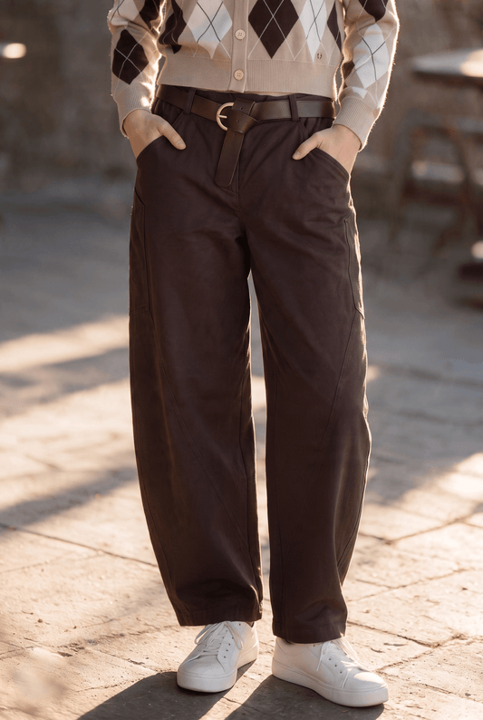 Cargo-Ballon Stoffhose in Herbstfarben