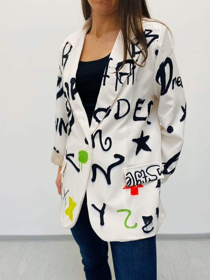 Schöner ausgefallener Blazer in Weiß