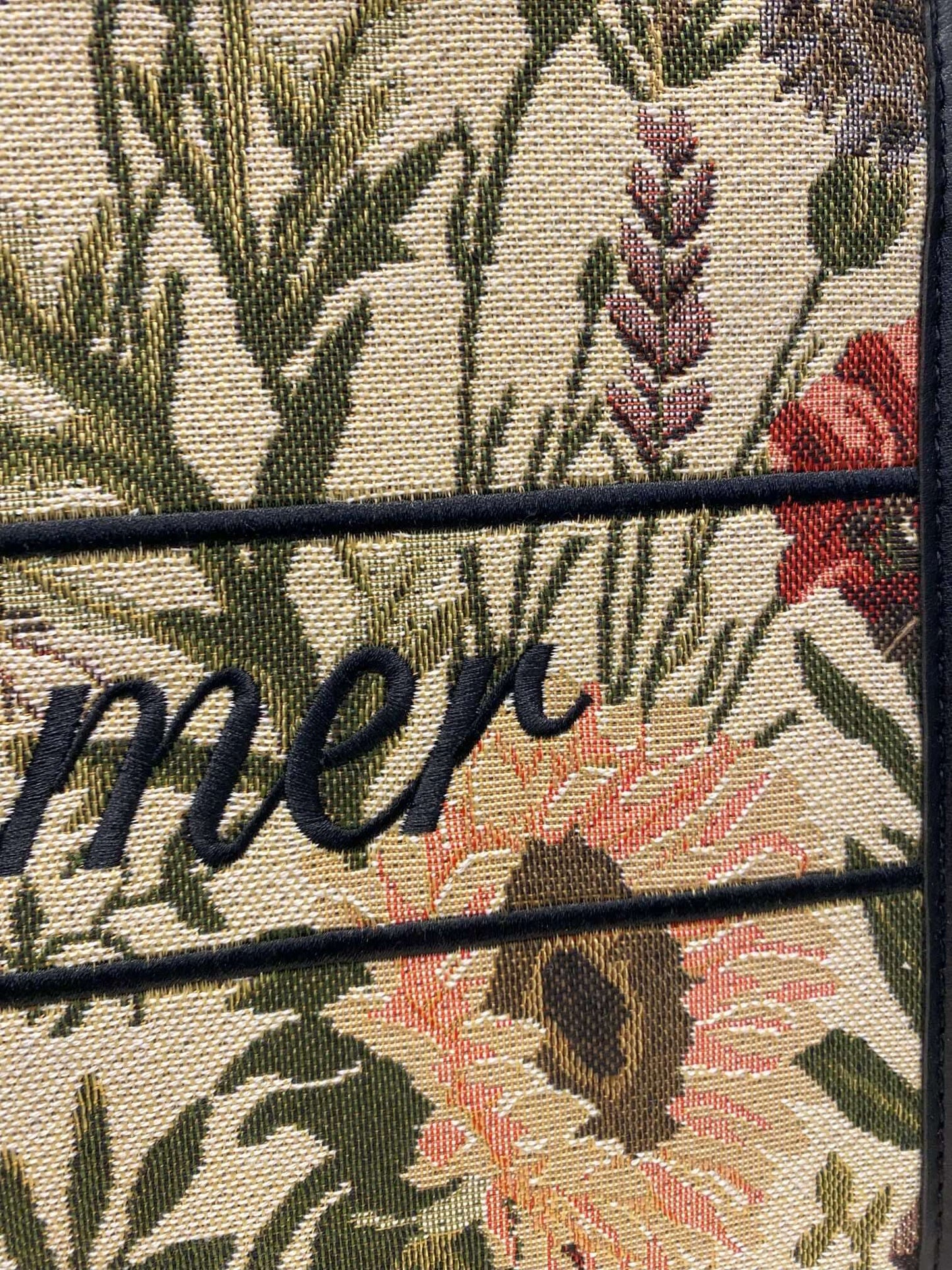 Kleine gemusterte Leinen-Handtasche "Summer"