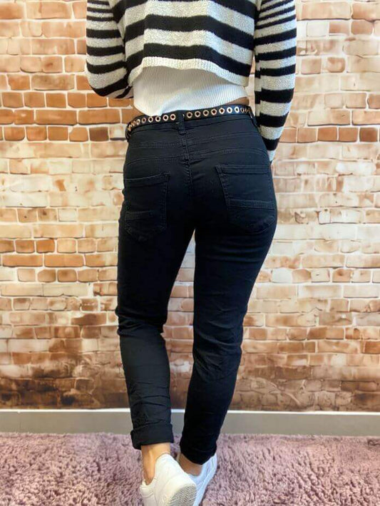 Schlichte schwarze Jeans aus Baumwolle - Slim Fit