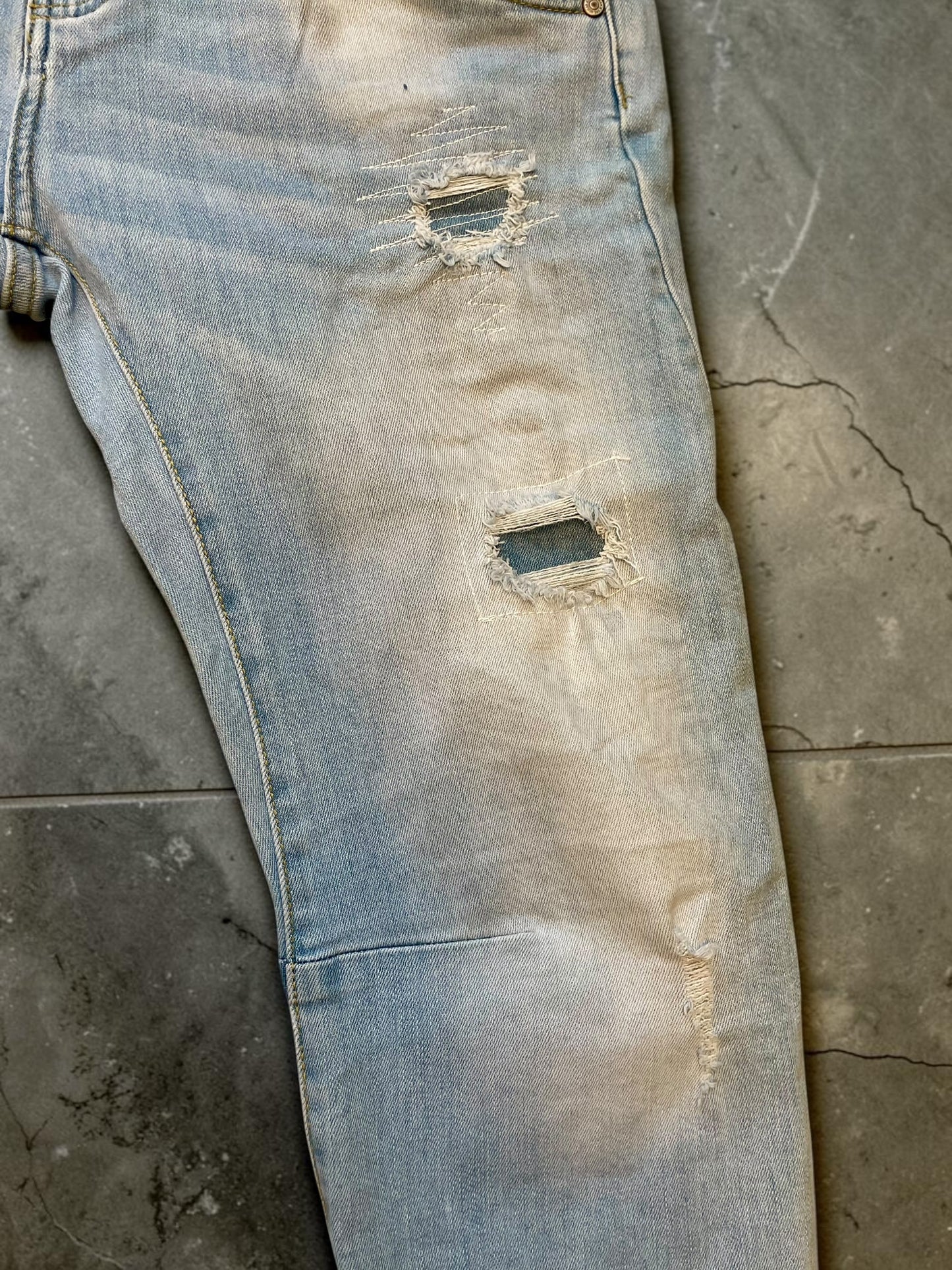 Sexy S. Woman Baggy Jeans "Love Pastell" - Hellblau
