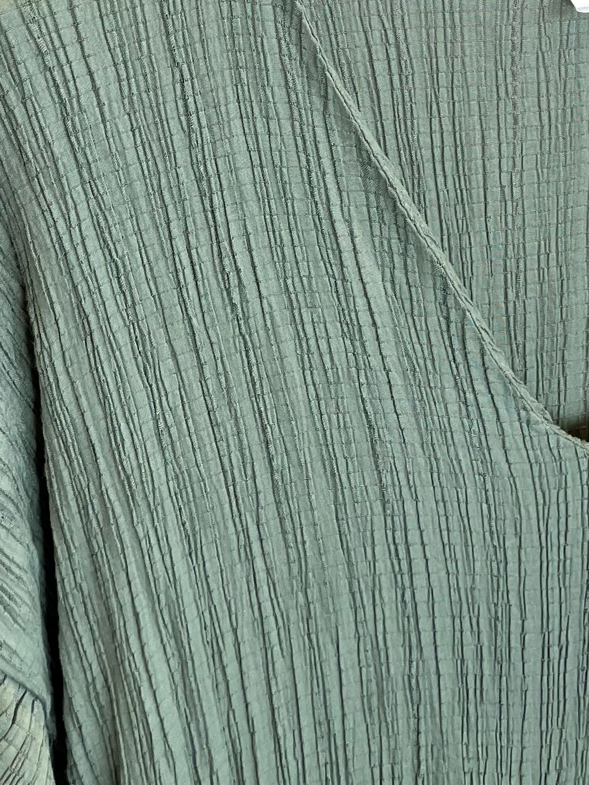 Langes Musselin-Kleid kurzarm mit V-Ausschnitt