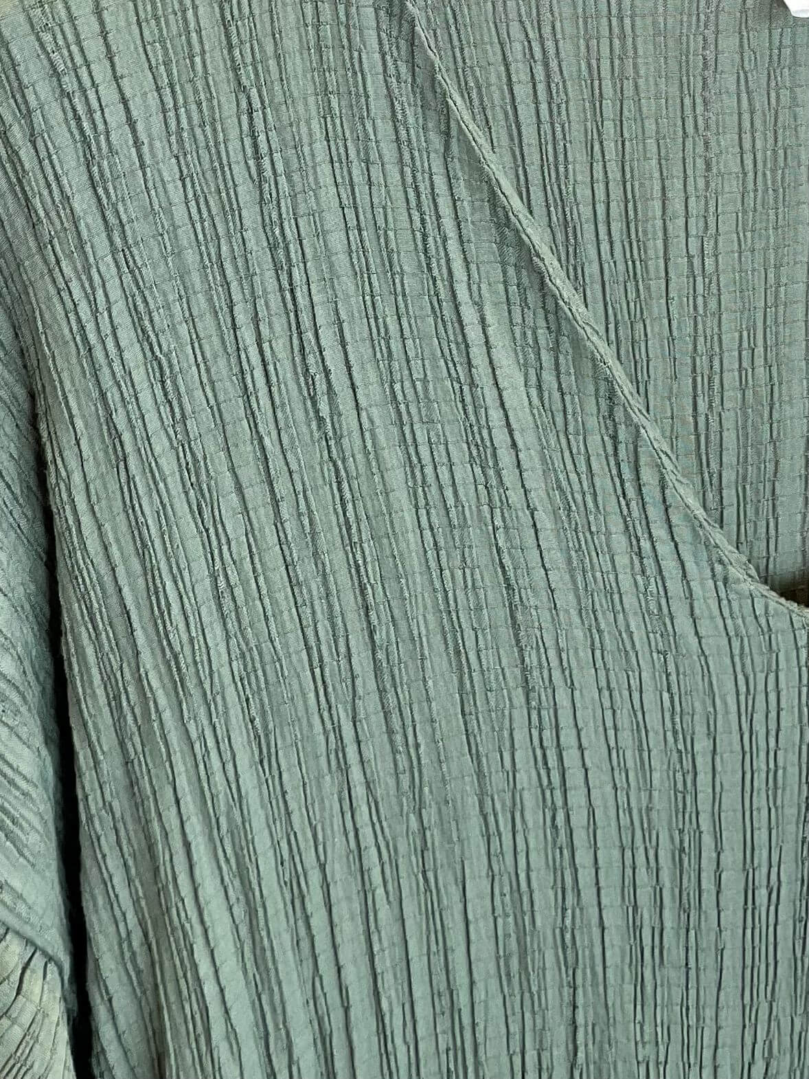 Langes Musselin-Kleid kurzarm mit V-Ausschnitt