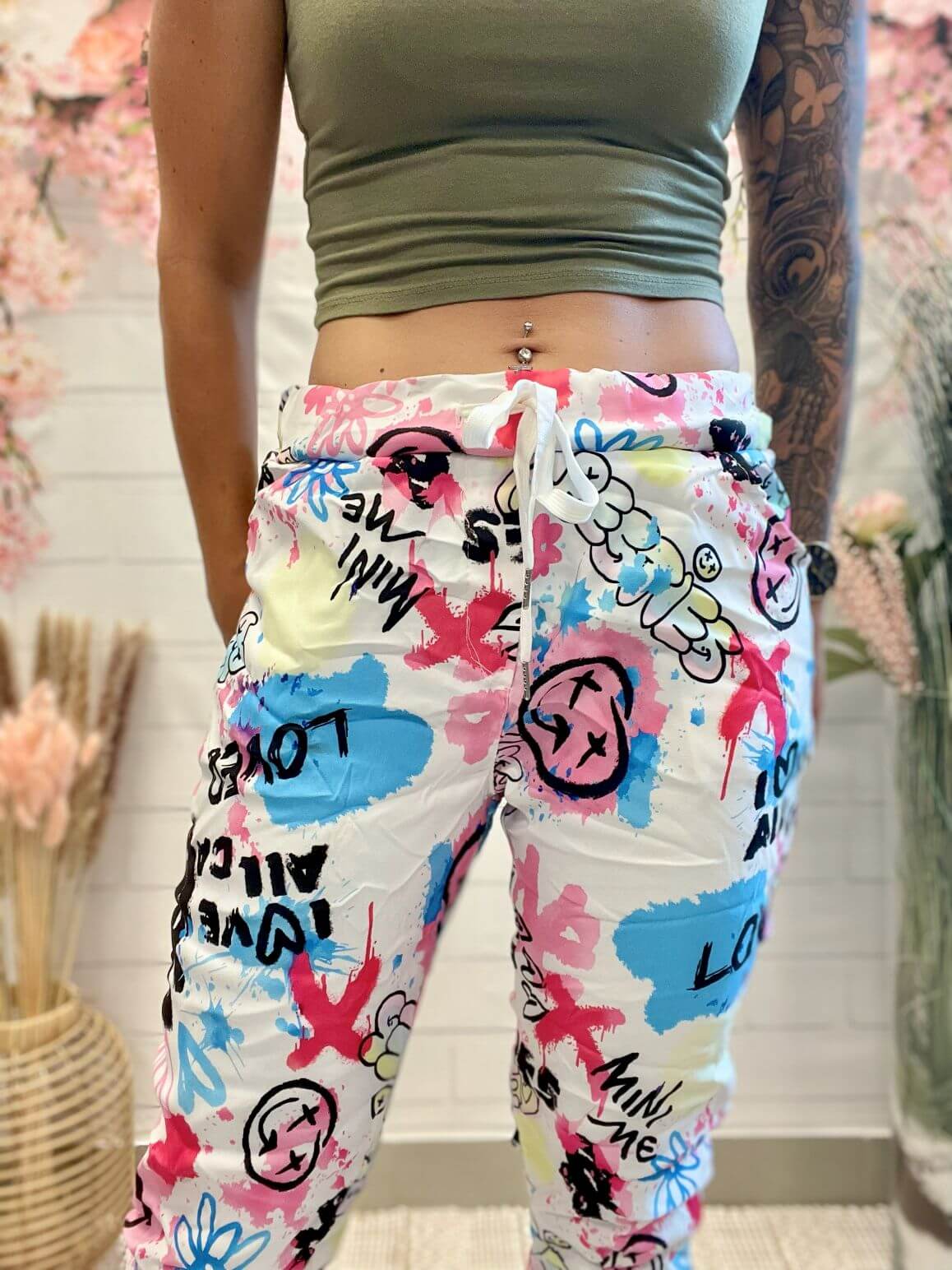 Bunte lange Schlupfhose