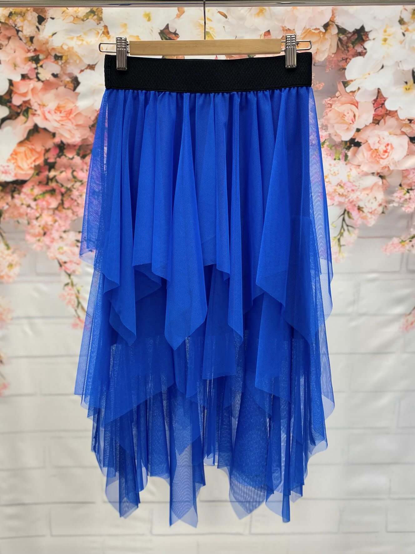 Mesh-Rock mit Rüschen und Gummibund