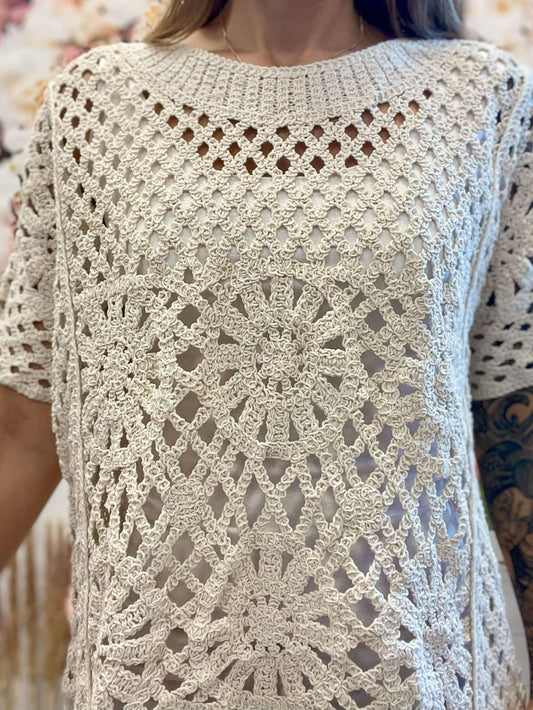 Dickeres Netzshirt - kurzarm