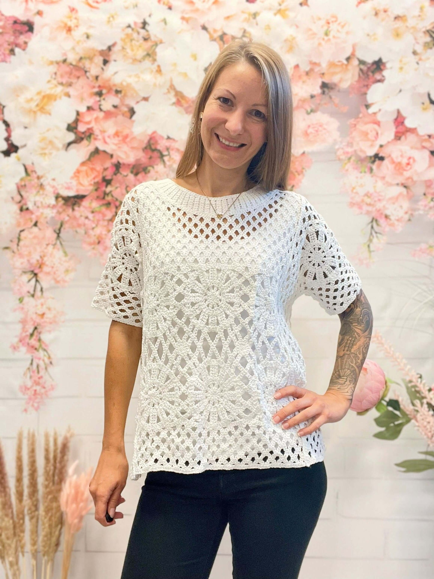 Dickeres Netzshirt - kurzarm