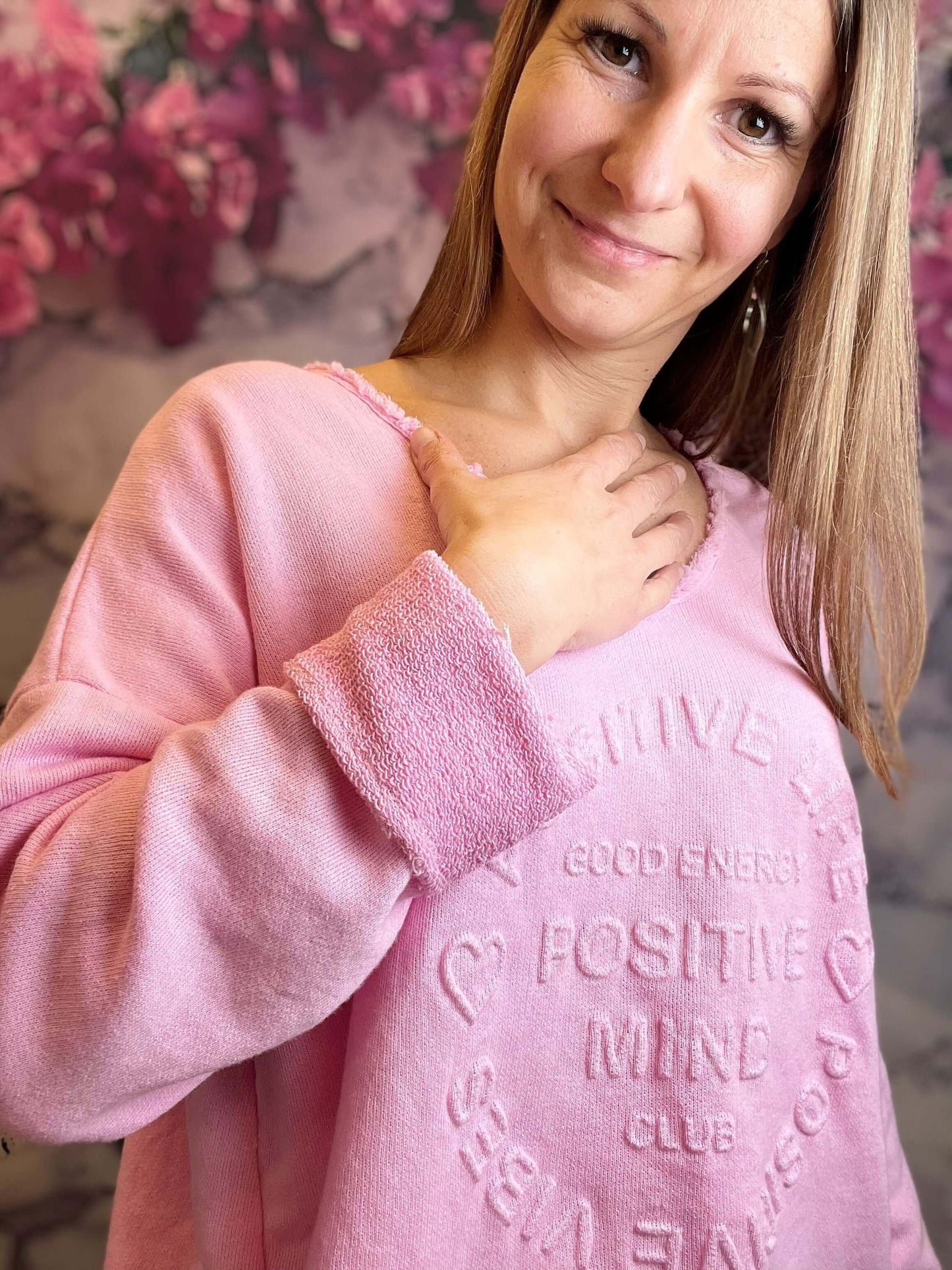 Dünner Sweater mit V-Ausschnitt - Oversized