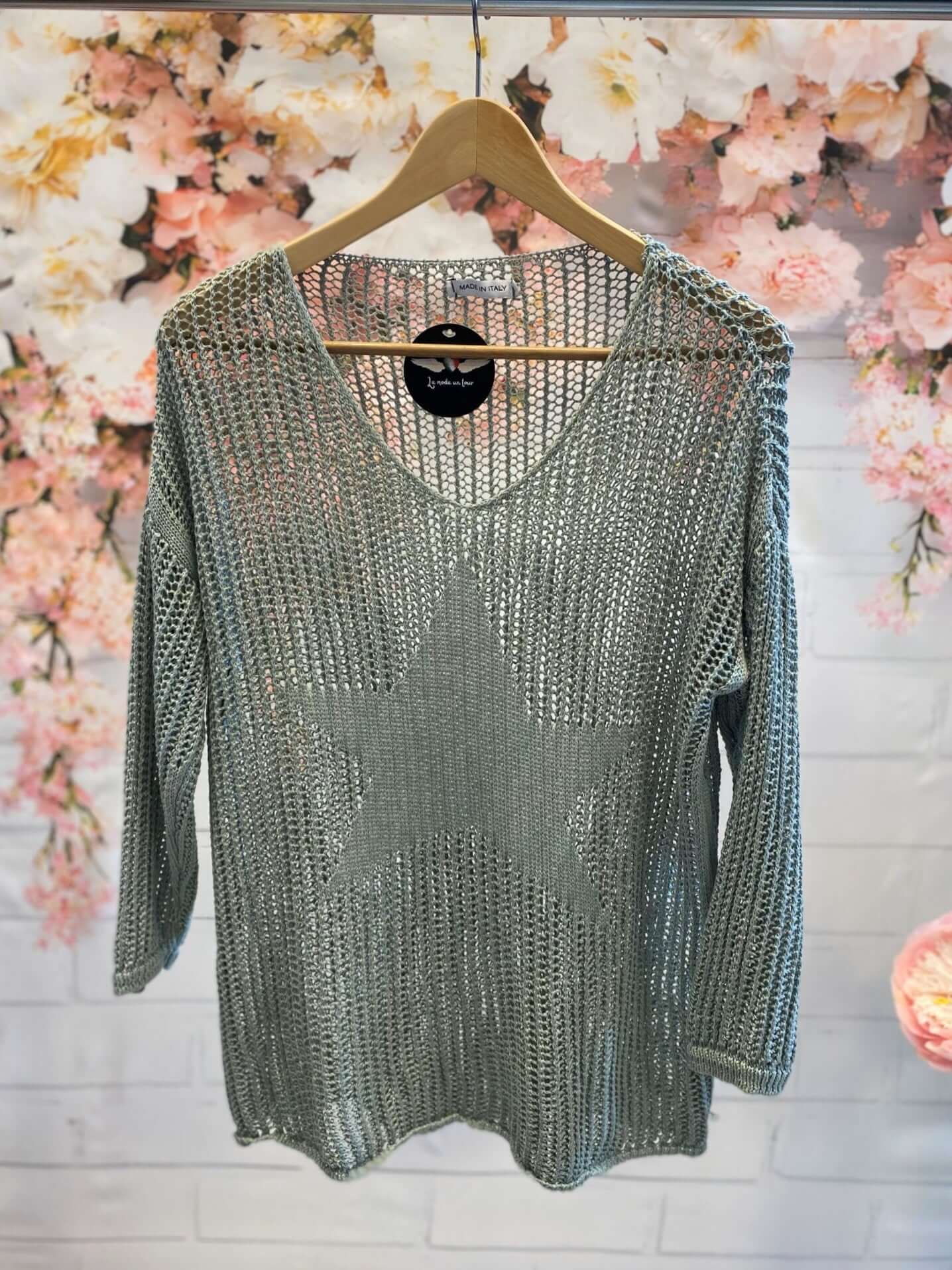 Netzpullover mit Stern
