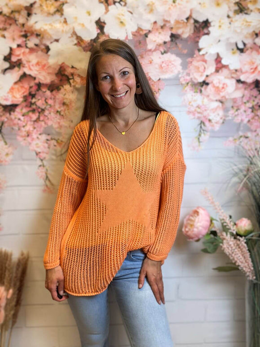 Netzpullover mit Stern