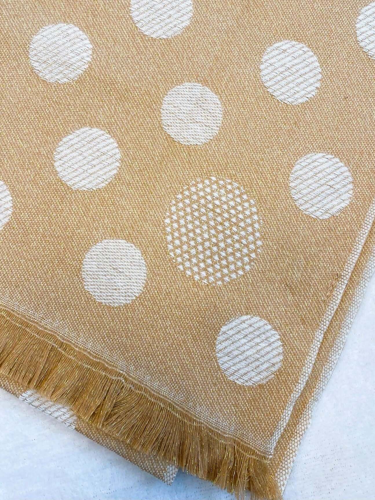 Glitzernder Schal mit Kreisen/Punkten