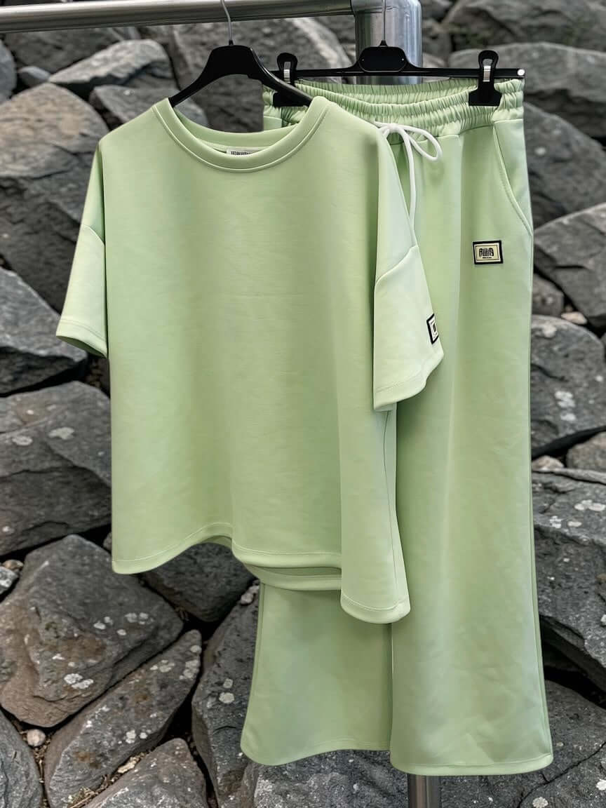 Bequemer oversized Zweiteiler aus Viskose