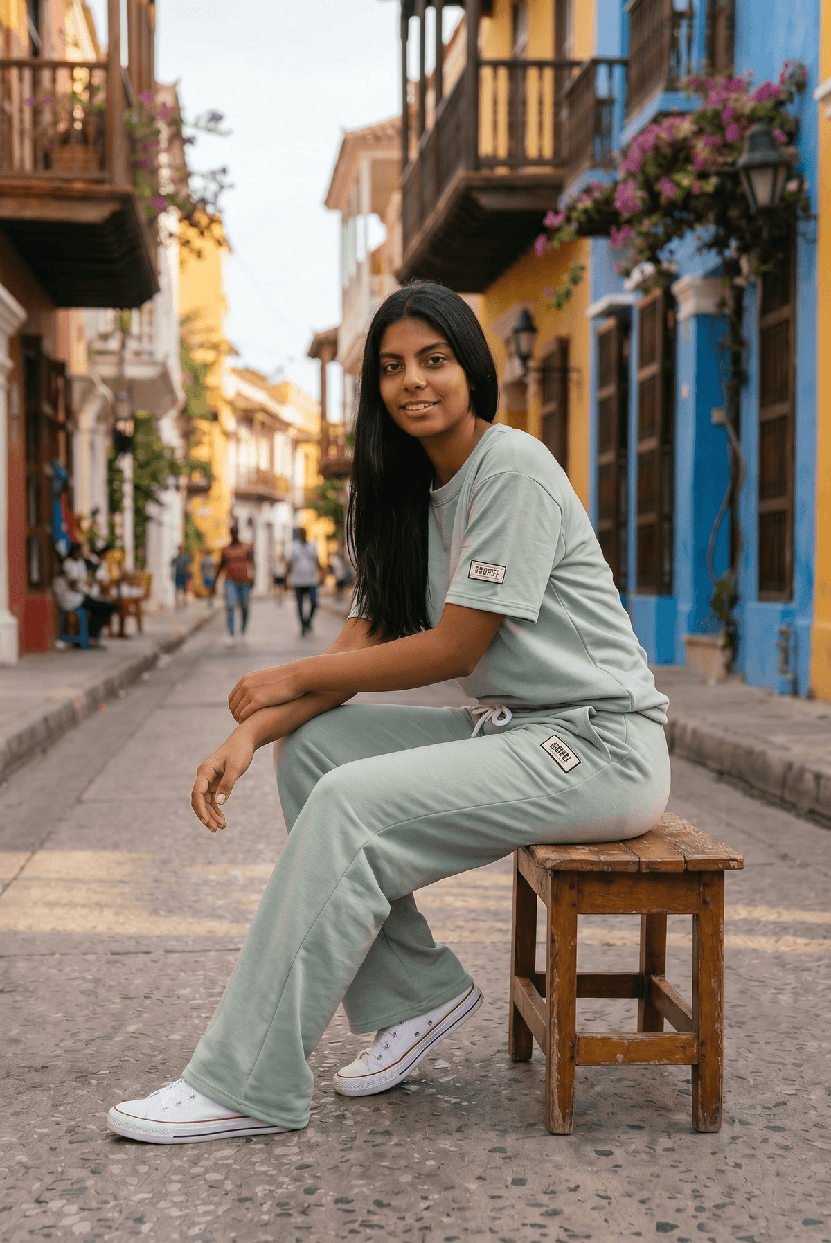 Bequemer oversized Zweiteiler aus Viskose