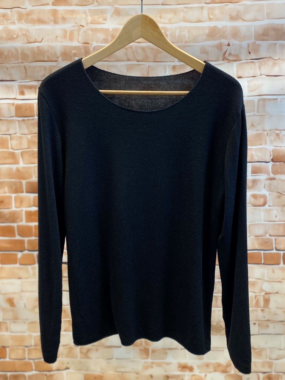 Weiches meliertes Langarmshirt - Gr. M