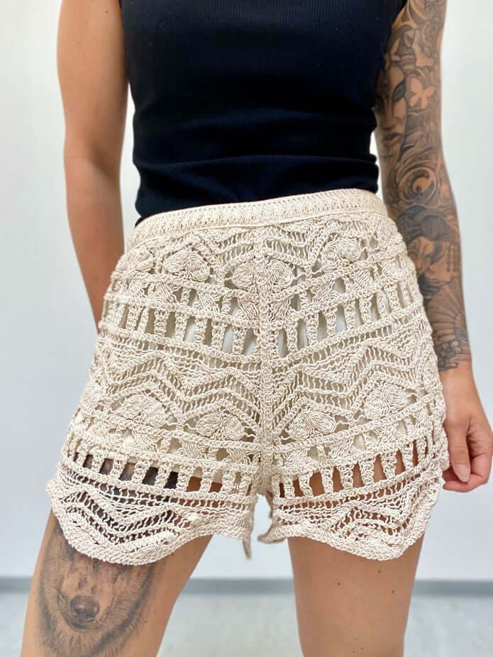 Häkelshorts mit Gummibund