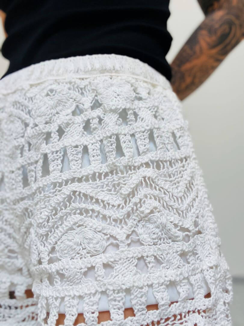 Häkelshorts mit Gummibund