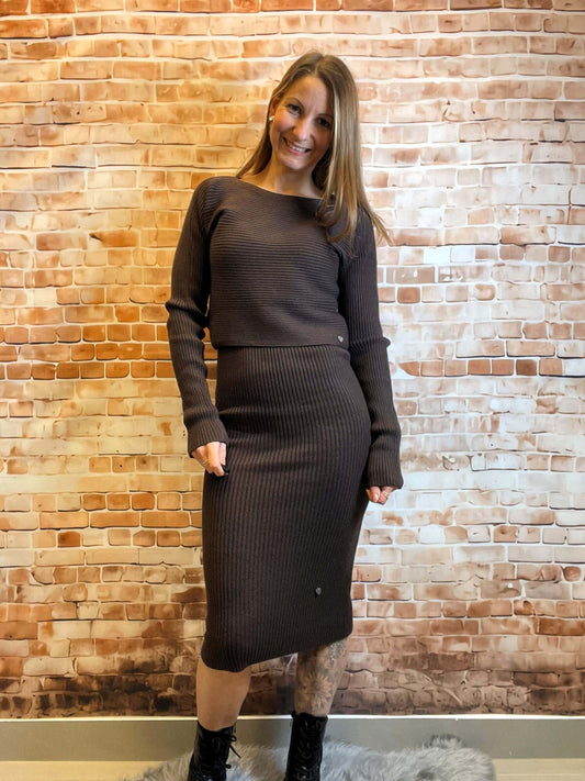 Strickkleid mit Pullover - Set (Zweiteiler)