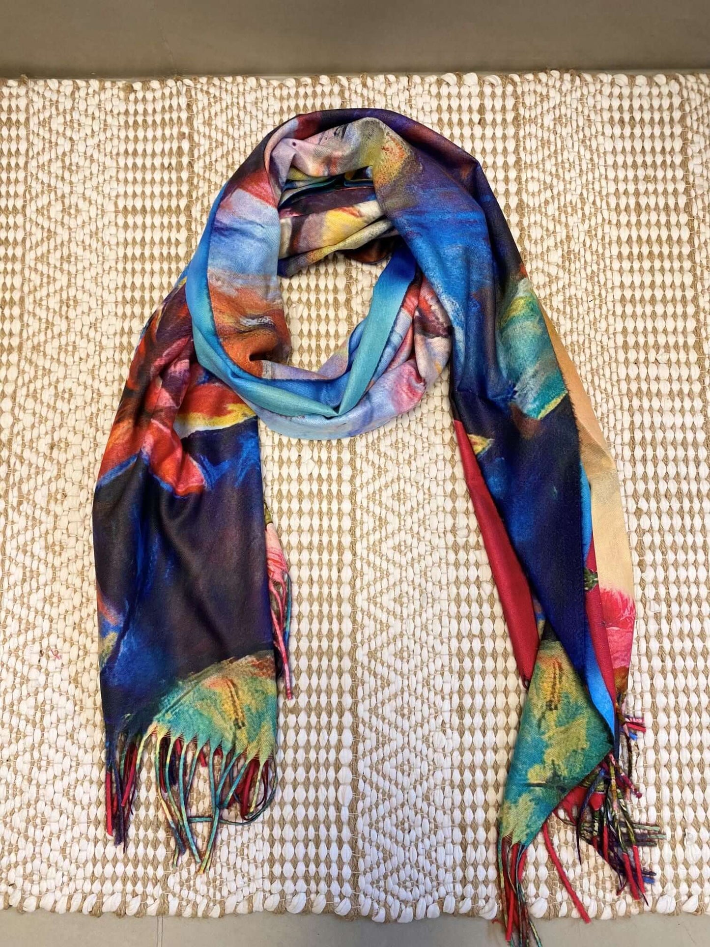 Frida Kahlo Halstuch in Blautönen