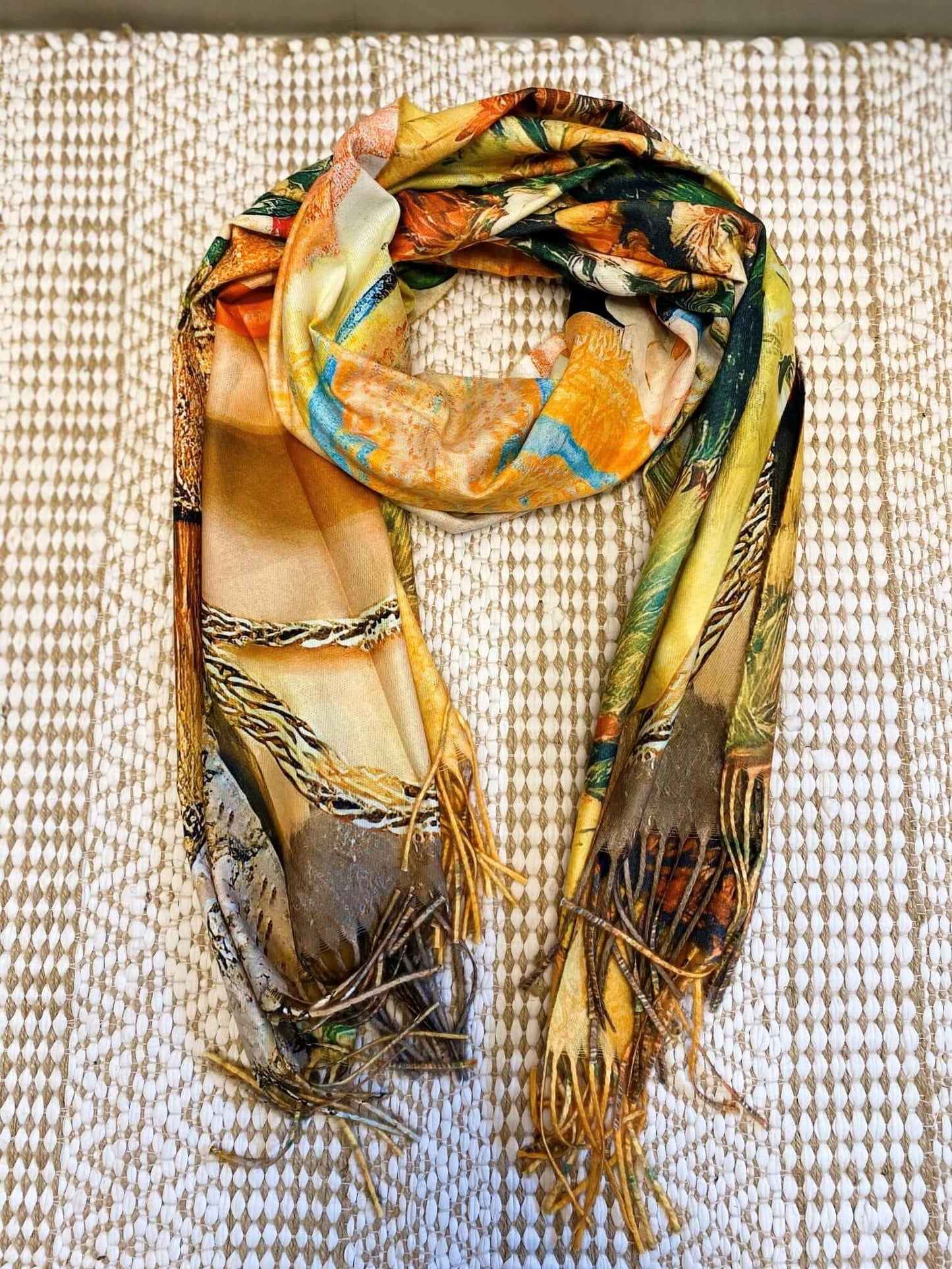 Frida Kahlo Halstuch in Gelbtönen