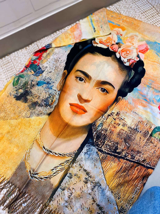 Frida Kahlo Halstuch in Gelbtönen