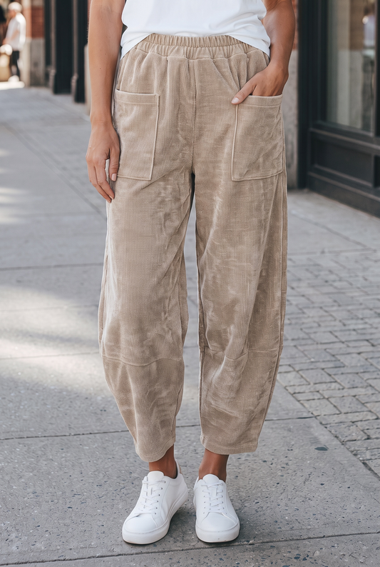 Ballon Cordhose für Damen im Cargo-Stil