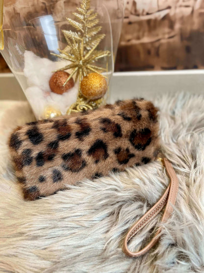 Plüsch Geldbörse mit Zipp - Leoprint