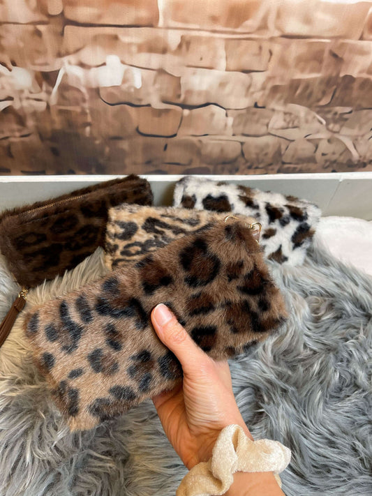 Plüsch Geldbörse mit Zipp - Leoprint