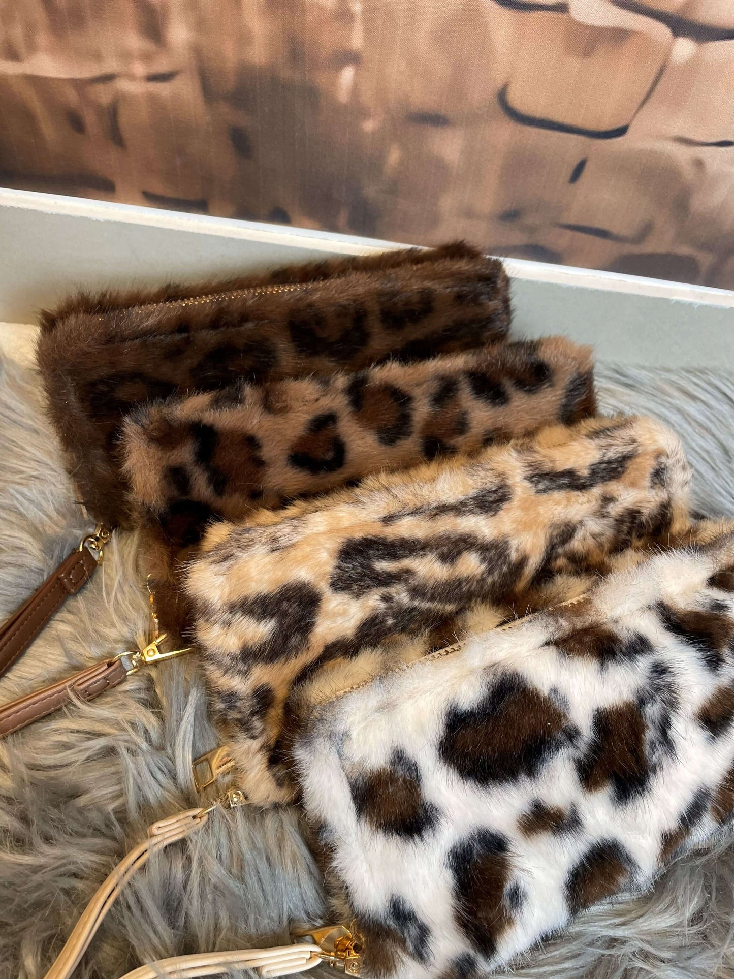 Plüsch Geldbörse mit Zipp - Leoprint