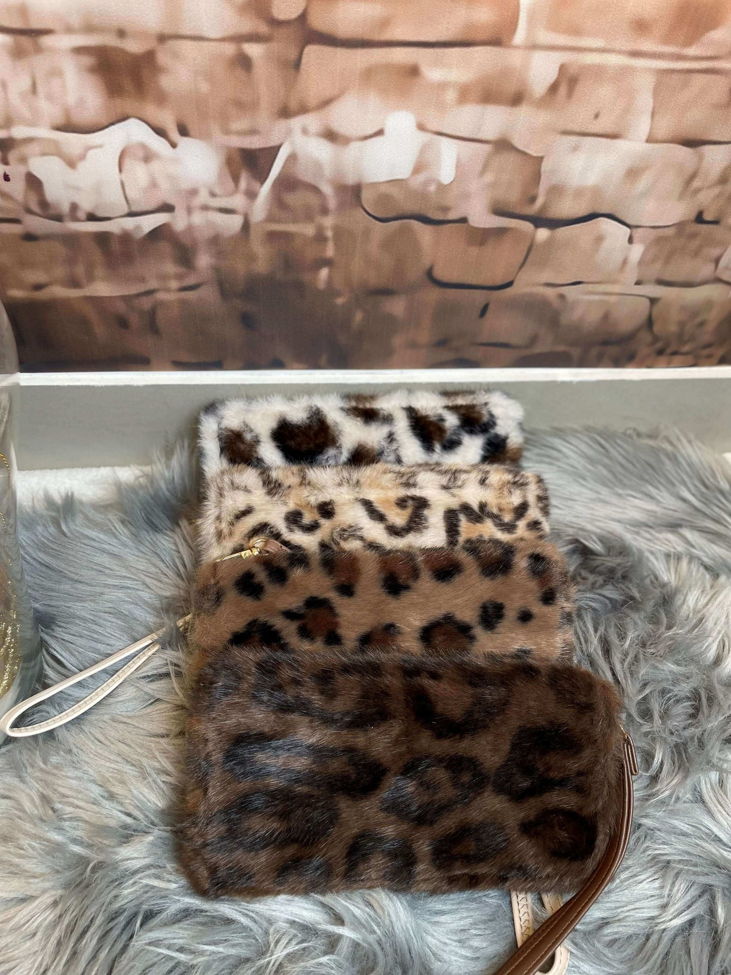 Plüsch Geldbörse mit Zipp - Leoprint