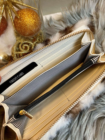 Plüsch Geldbörse mit Zipp - Leoprint