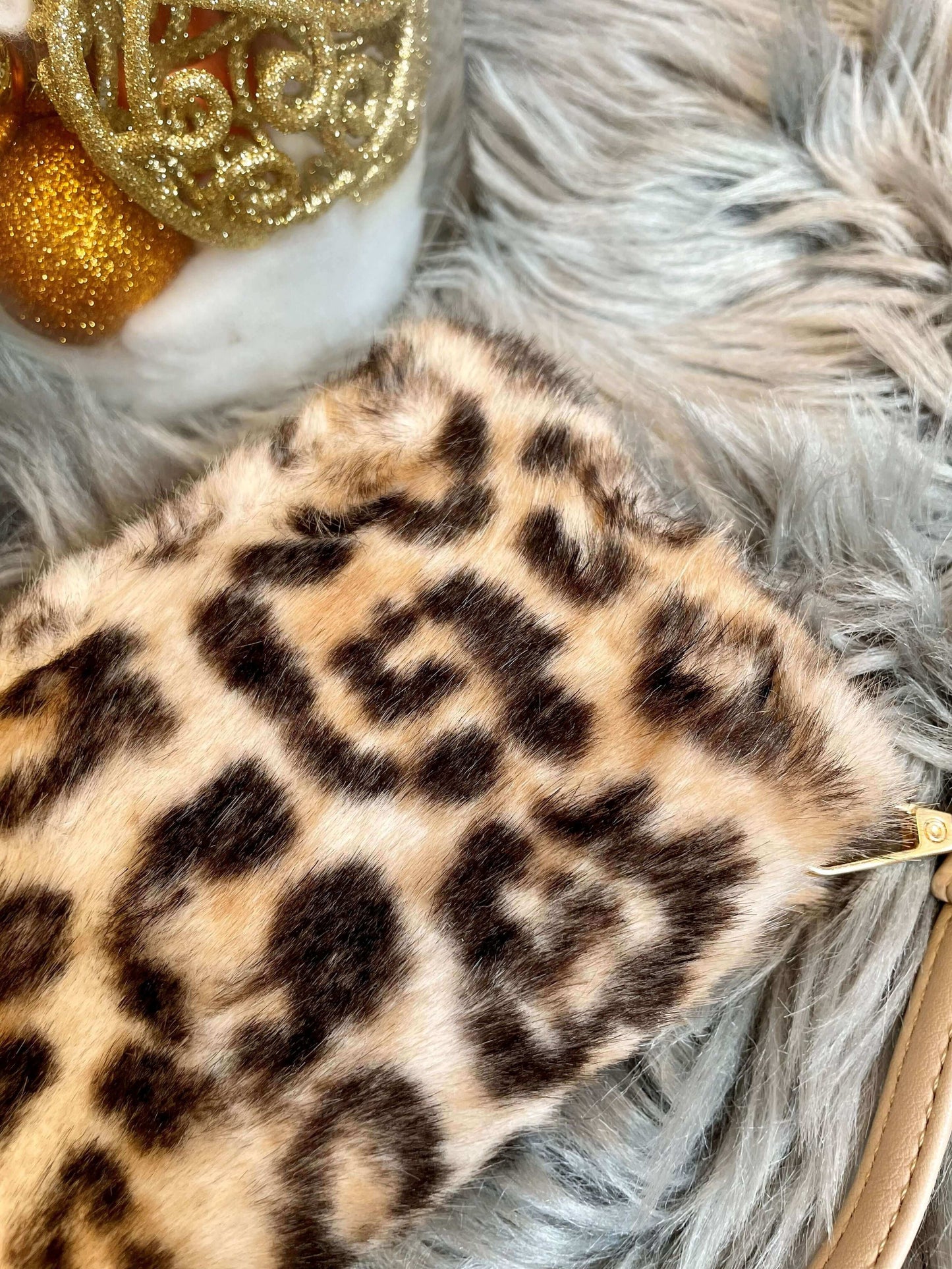 Plüsch Geldbörse mit Zipp - Leoprint