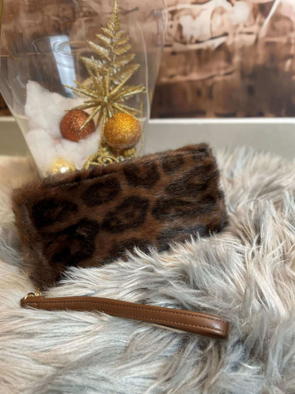 Plüsch Geldbörse mit Zipp - Leoprint