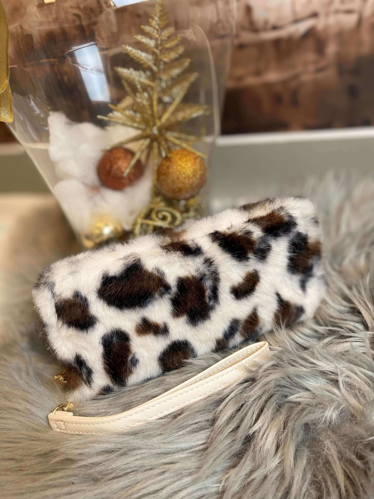 Plüsch Geldbörse mit Zipp - Leoprint