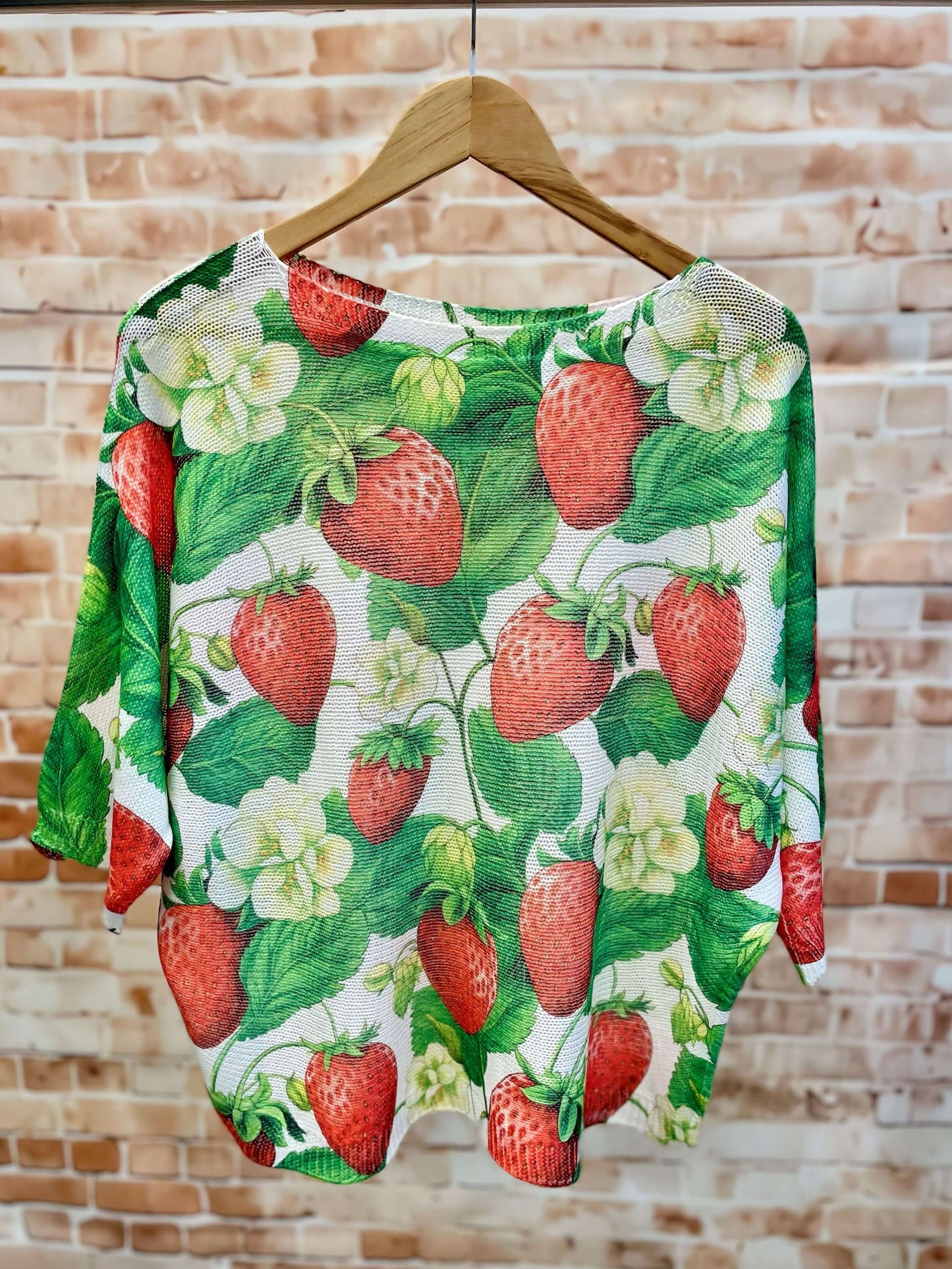 Kurzarm Netzpullis mit bunten Motiven