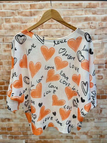 Kurzarm Netzpullis mit bunten Motiven