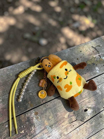 Lustige bunte Taschenanhänger