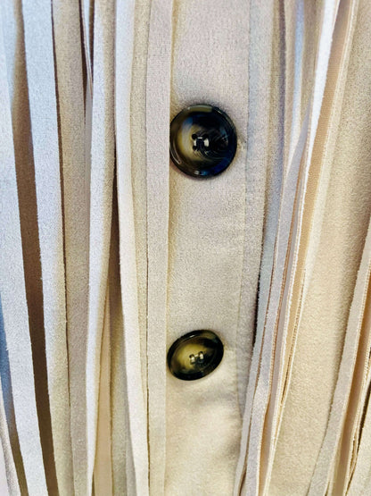 Kurze Veloursjacke mit Fransen