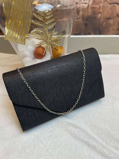 Schimmernde Clutch/Umhängetasche mit Glitzer