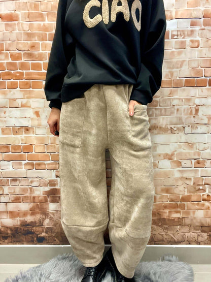 Cordhose für Damen im Cargo-Stil