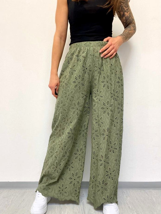 Lange dünne Baumwollhose