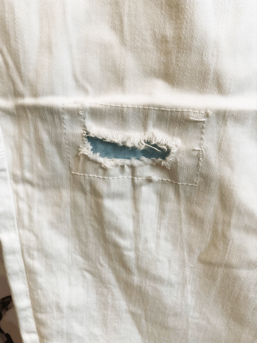 Weiße Sexy S. Woman Boyfriend Jeans "Spitze"