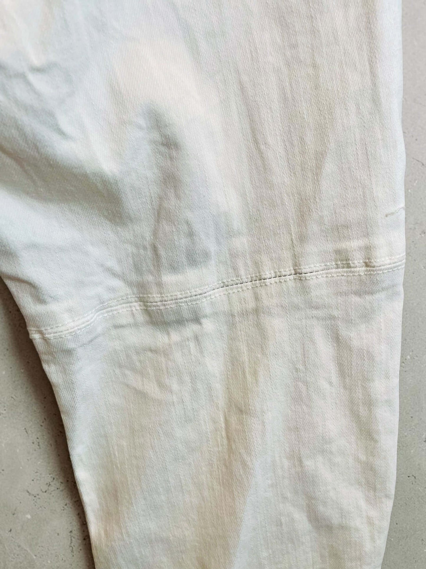 Weiße Sexy S. Woman Boyfriend Jeans "Spitze"