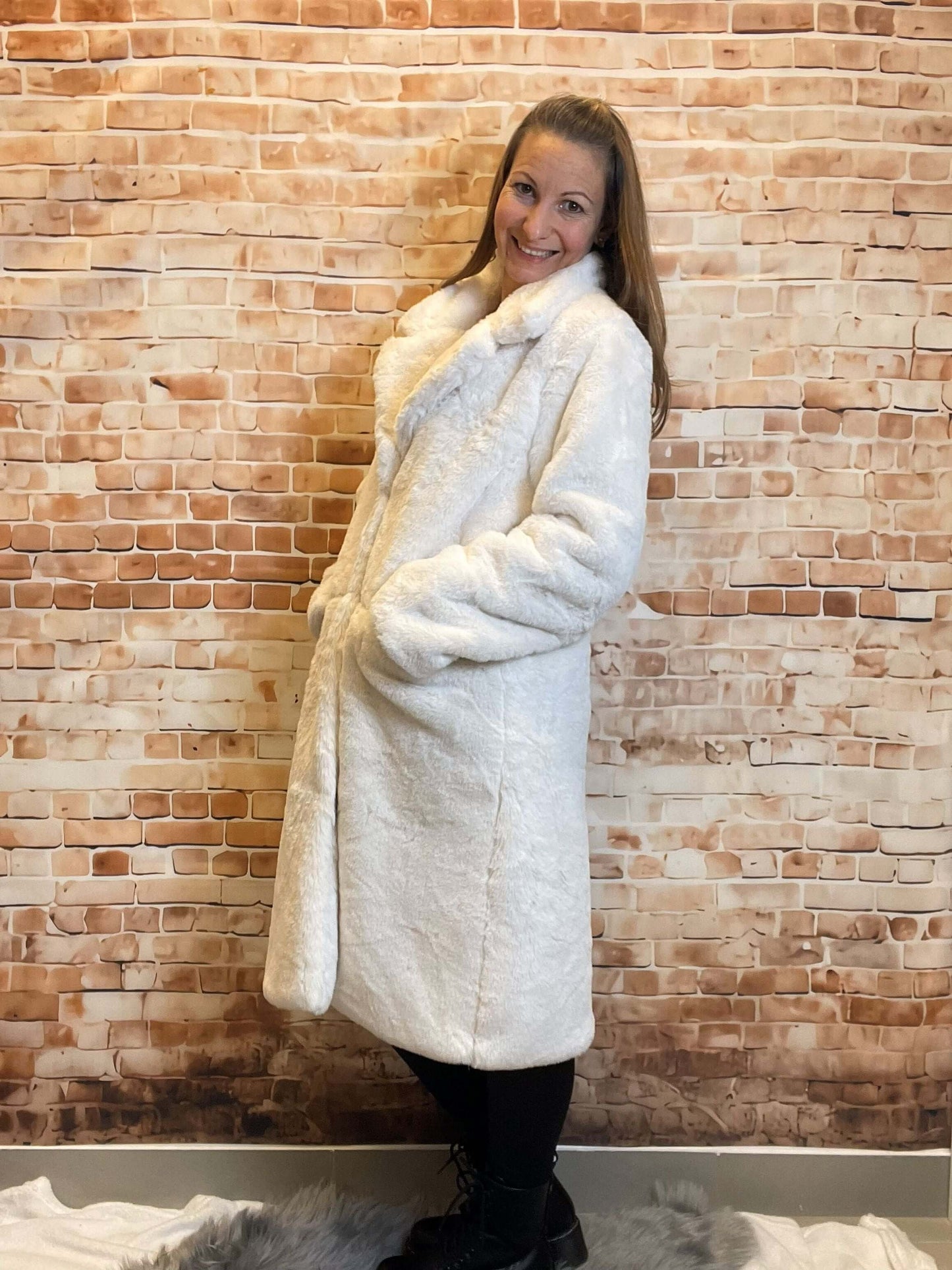 Kuscheliger Plüschmantel