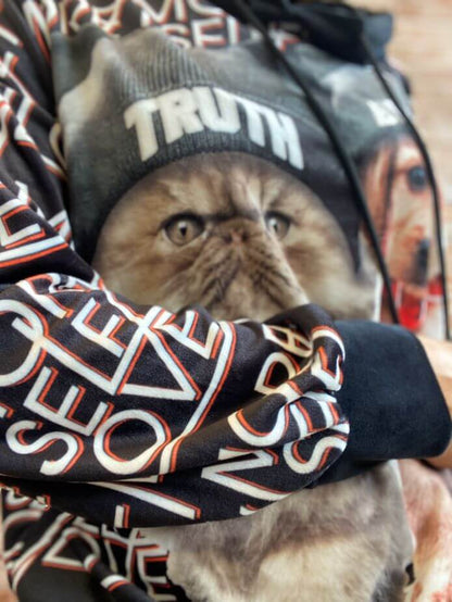 Superweicher gemütlicher Nicki-Hoodie mit Tiermotiv
