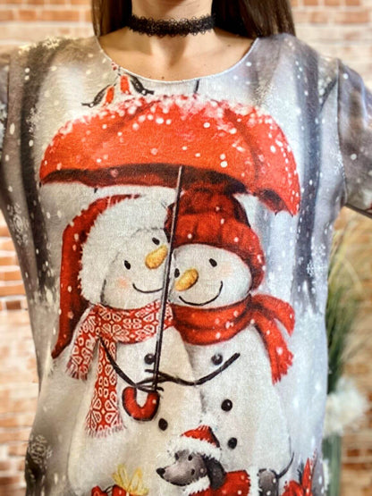 Kuschelige Langarmshirts mit buntem Weihnachtsmotiv
