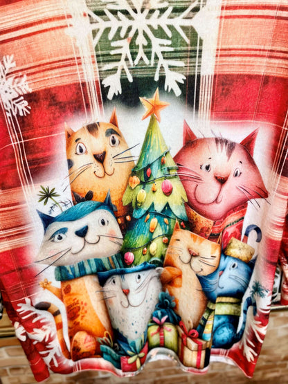 Weiches Langarmshirt/Pullover mit Katzenmotiv - verschiedene Modelle